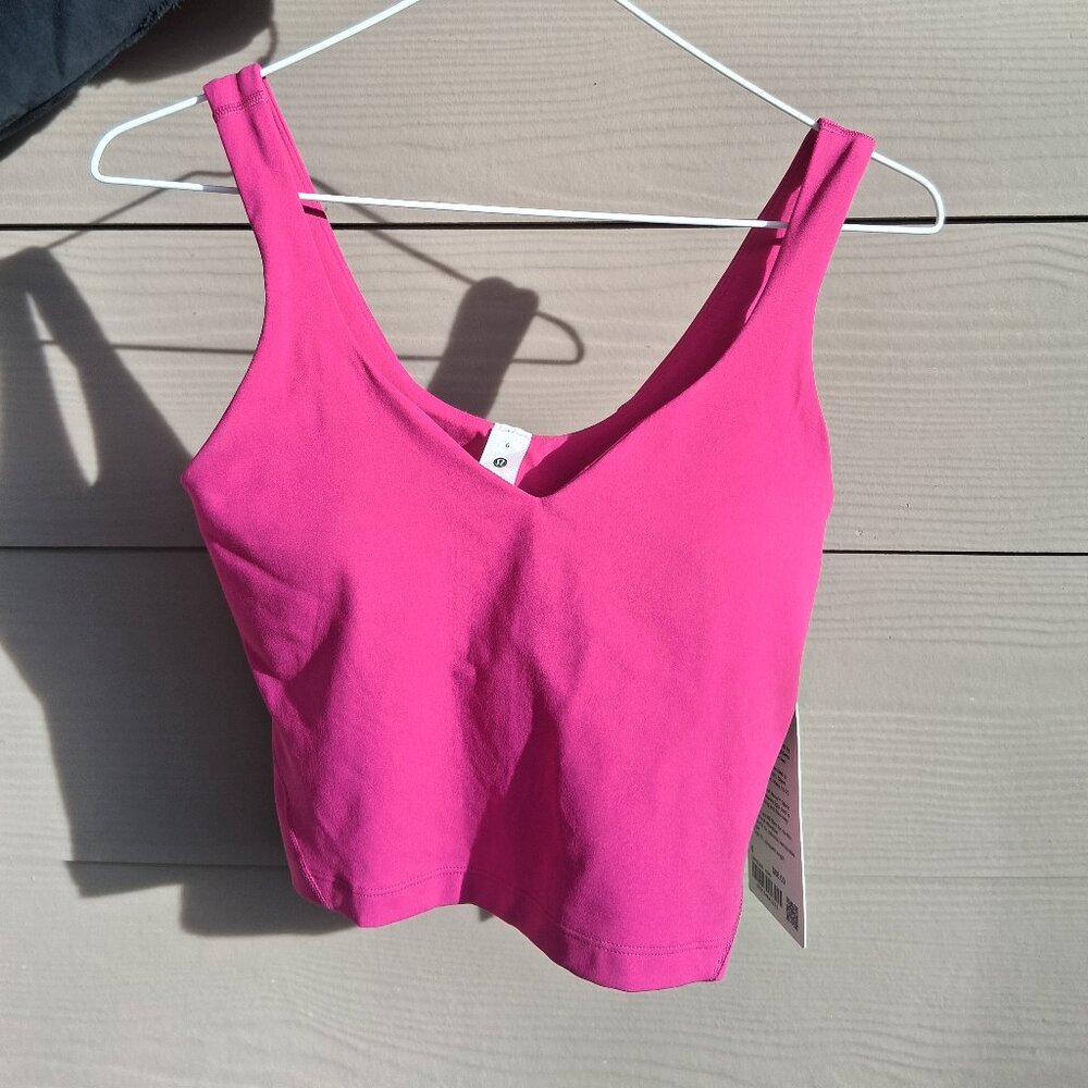 Lululemon Align Cropped Tank- Size 6- Ripened Raspberry - Picture 8 of 9